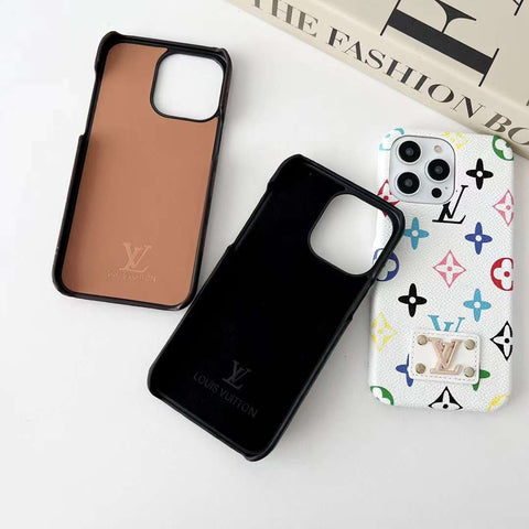 Leather label oil edge mobile phone case for iphone