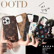 Leather label oil edge mobile phone case for samsung