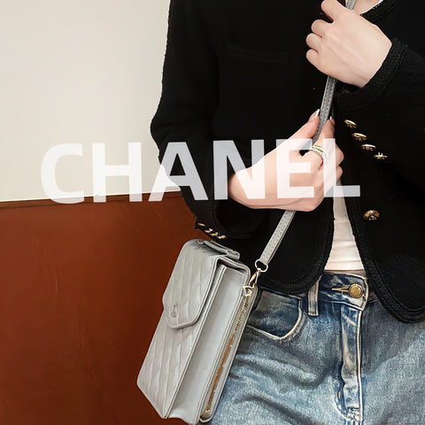 New diamond pattern vertical large capacity mobile phone bag