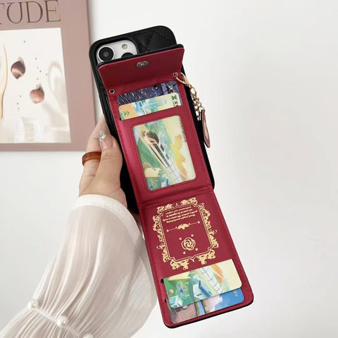 Card Holder Embroidered Phone Case for iphone