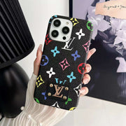 Leather label oil edge mobile phone case for iphone