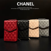 New diamond pattern vertical large capacity mobile phone bag