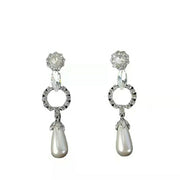Diamond-set stud earrings